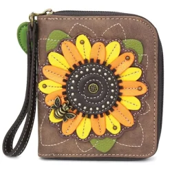 SUNFLOWER and BEE, WALLET, CELL PHONE XBODY,Venture CROSSBODY and KEY FOB/COIN PURSE*