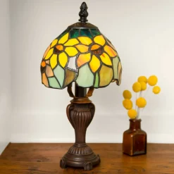 Sunflower Stained Glass Accent Table Lamp