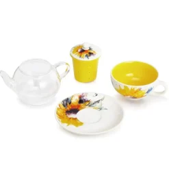 Sunflower Tea Pot and Cup Set, Tea Time Anyone? By Dean Crouser Perfect Gift! *