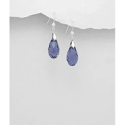 Swarovski Crystal Earrings & Pendants Sterling Silver-3 Styles of Beautiful Sparkling Crystal Earrings