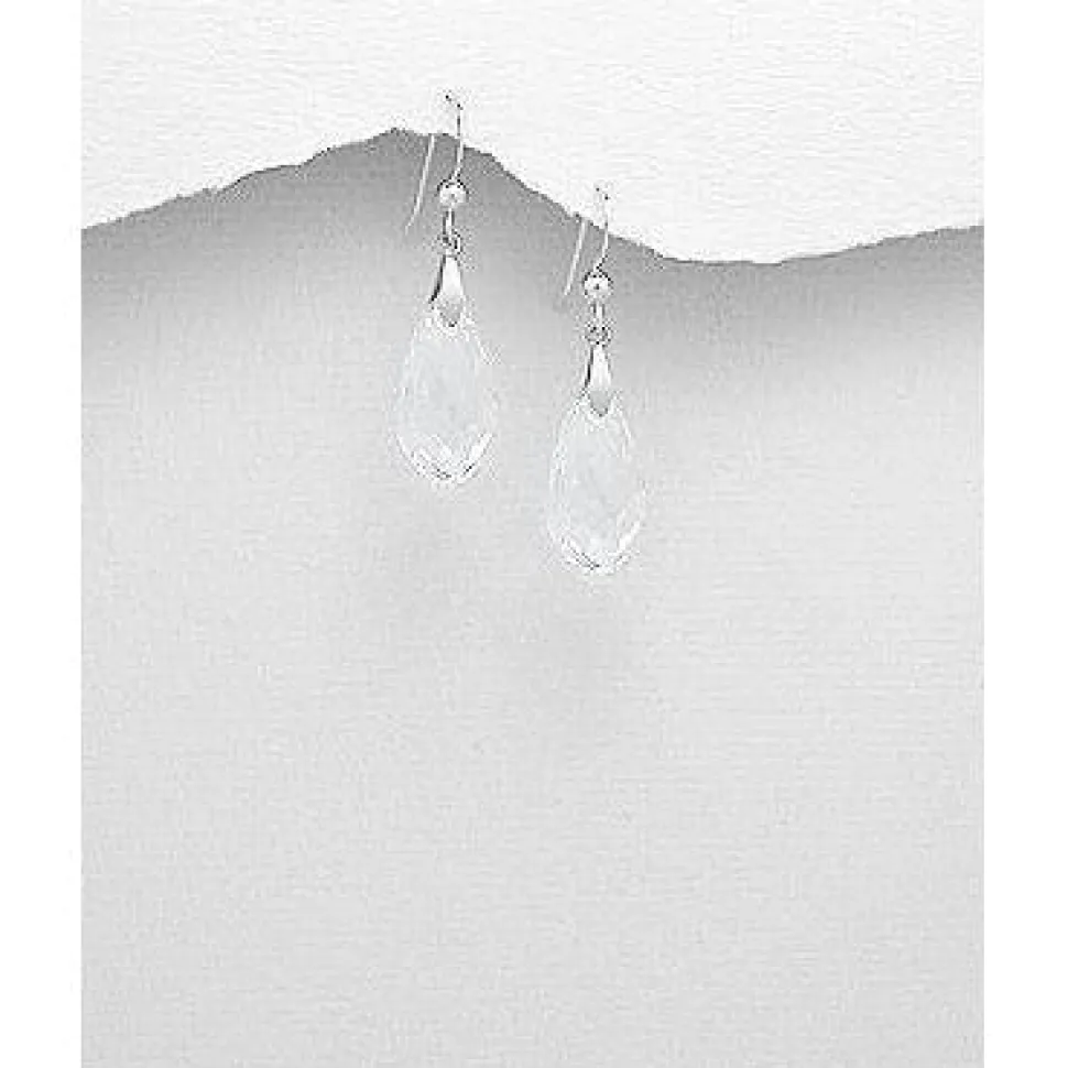 Swarovski Crystal Earrings & Pendants Sterling Silver-3 Styles of Beautiful Sparkling Crystal Earrings