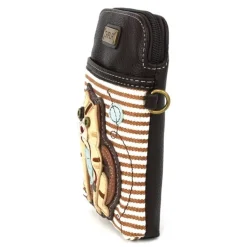 Tabby Cat GEN II - CELLPHONE CROSS-BODY - BROWN STRIPE