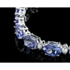 Tanzanite and Diamond Bracelets in 14K White or Yellow Gold, Stunning!