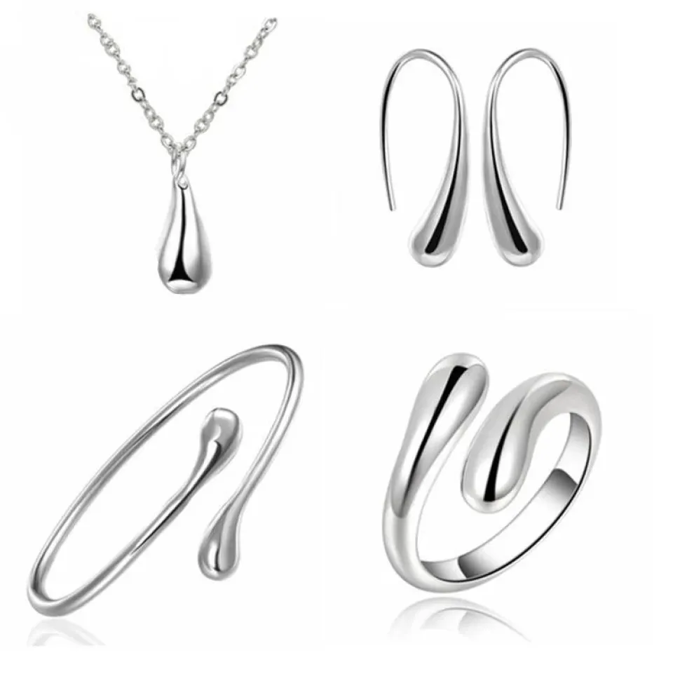 Teardrop Italian Sterling Silver Jewelry Set, Most Popular Jewelry Set Created