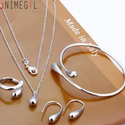 Teardrop Italian Sterling Silver Jewelry Set, Most Popular Jewelry Set Created
