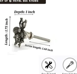 The Beekeeper Honey Bee Drawer Pulls or Cabinet Hardware