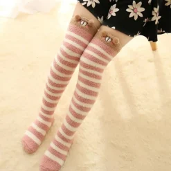 Thigh High Fuzzy Plush Socks, Leggings Adorable Animals to Keep Legs Warm! *