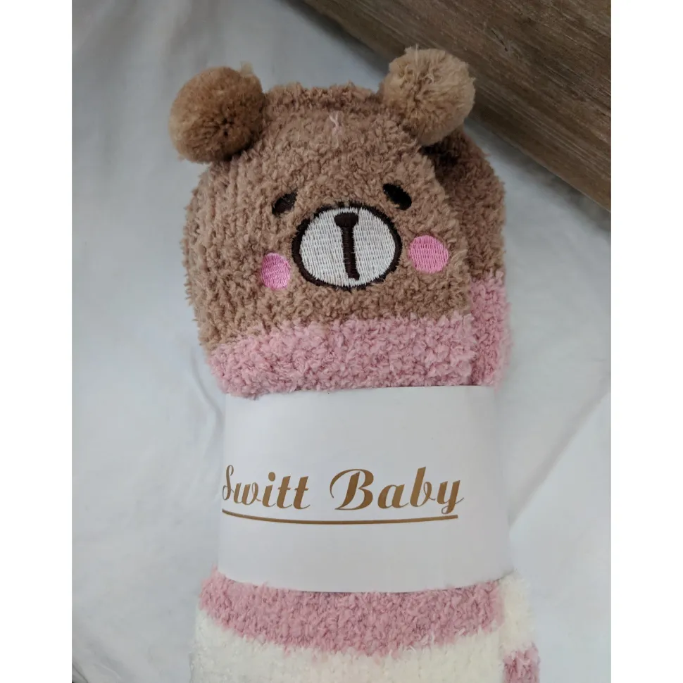 Thigh High Fuzzy Plush Socks, Leggings Adorable Animals to Keep Legs Warm! *