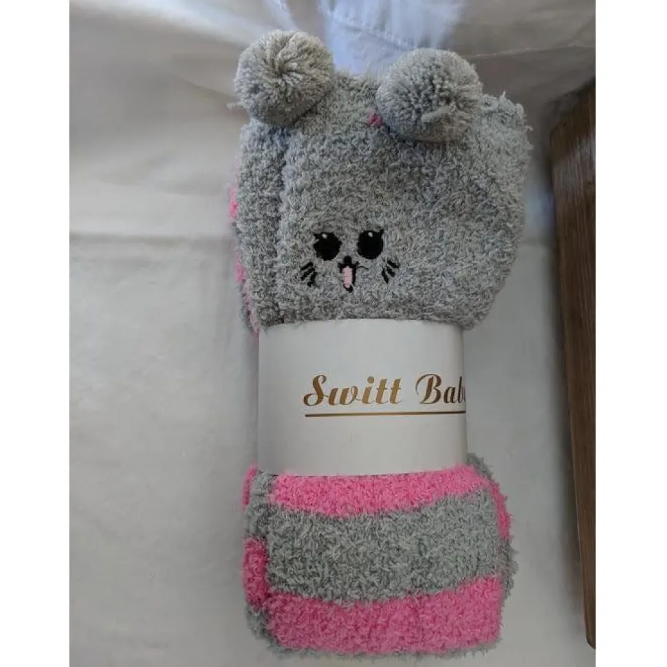 Thigh High Fuzzy Plush Socks, Leggings Adorable Animals to Keep Legs Warm! *