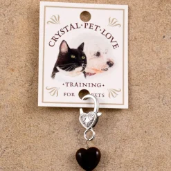 Tiger's Eye Crystal Heart Pet Charm Healing Crystals