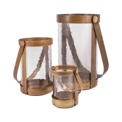 Tonal Set of 3 Pillar Candle Holders