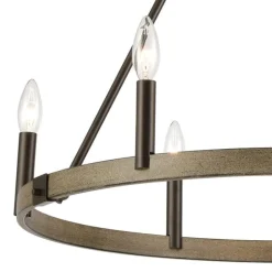 Transitions 6-Lght Chandelier Rustic Aspen Finish