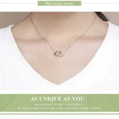 Two Cats Sterling Silver Necklace