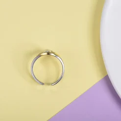 Two Tone Cat in the Moon Jewelry SET in solid 925 Silver for the Cat Lovers!