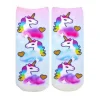 Unicorn Print Pink Footie Socks for Girls