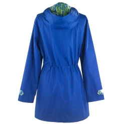 Van Gogh Irises Stunning Blue Rain Jacket for Women