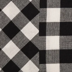 Vintage Check Black and White Table Runners and Placemats