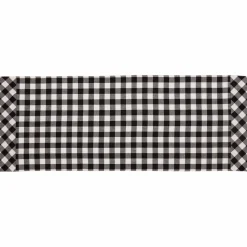 Vintage Check Black and White Table Runners and Placemats