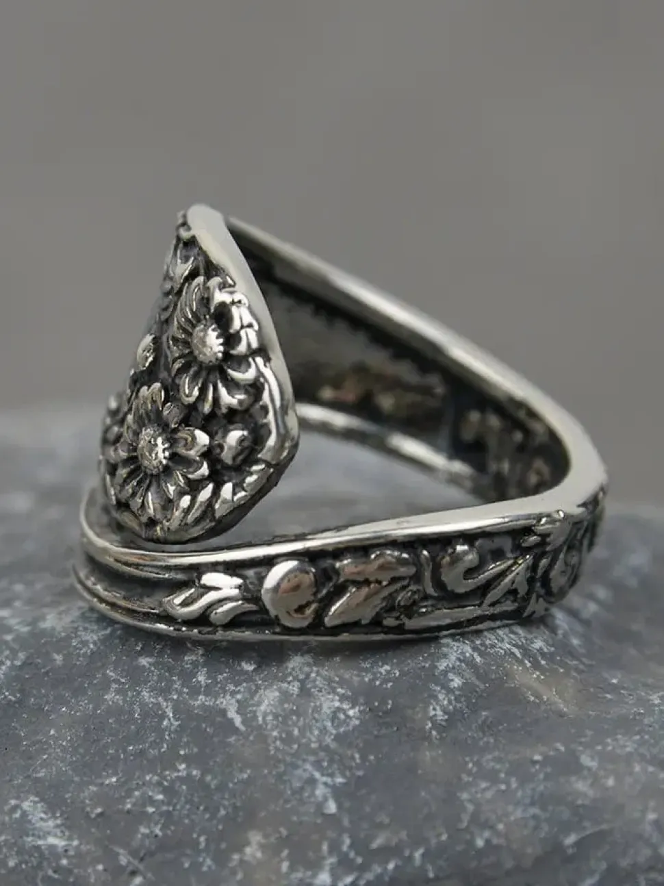 Vintage Daisy Spoon Ring