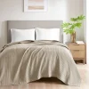 Waffle Weave Cotton Bedding Blanket, Khaki 300GSM