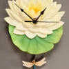 Water Lily & Dragonfly Pendulum Wall Clock