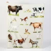 Watercolor Farm Animals' Plush Throw Blanket Top Quality