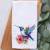 Watercolor Hummingbird Dish Towel
