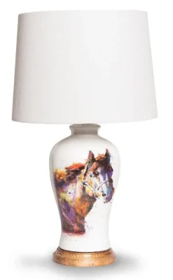 Western Inspired Poncho Horse Lamp - By Watercolor Artist Dean Crouser *