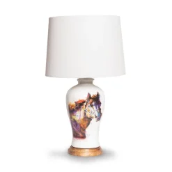 Western Inspired Poncho Horse Lamp - By Watercolor Artist Dean Crouser *