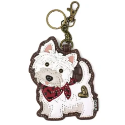 Westie White Doggy Collection by Chala, Coin Purse/Keychain, Xbody, Tote *