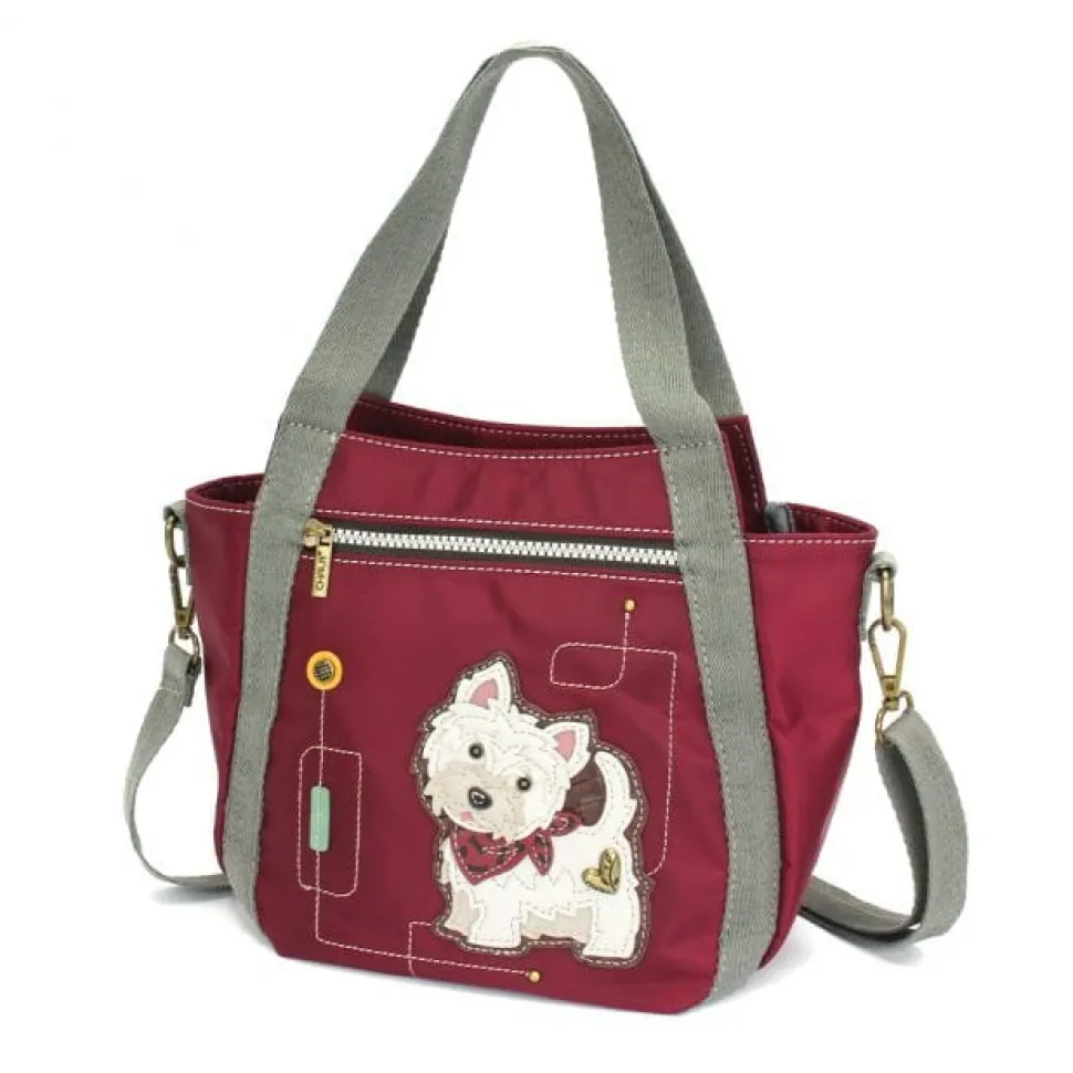 Westie White Doggy Collection by Chala, Coin Purse/Keychain, Xbody, Tote *