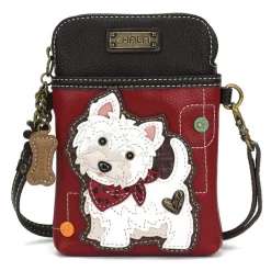 Westie White Doggy Collection by Chala, Coin Purse/Keychain, Xbody, Tote *
