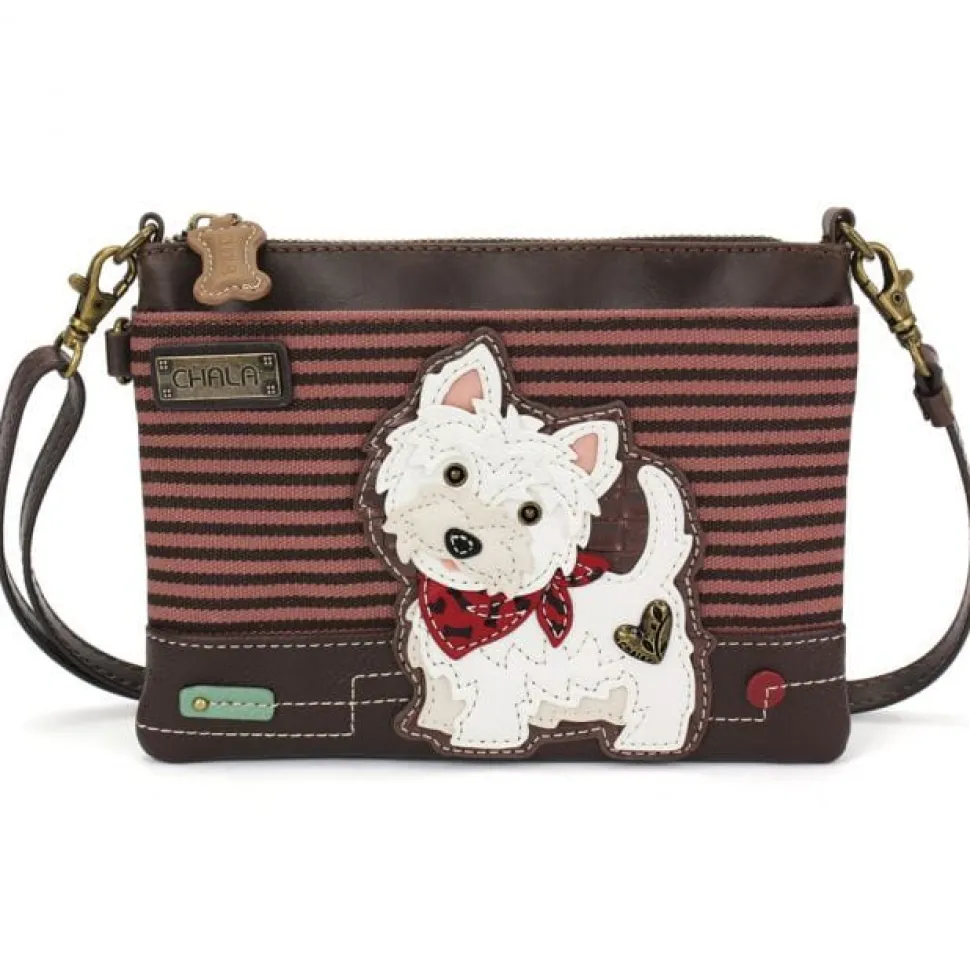 Westie White Doggy Collection by Chala, Coin Purse/Keychain, Xbody, Tote *