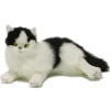White and Black Lying Persoan Piebald cat Size 36cm/14" Handmade Lifelike