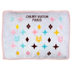 White Chewy Vuiton Paris Funny Parody Pet Bed Soft Comfortable Bed for Pets
