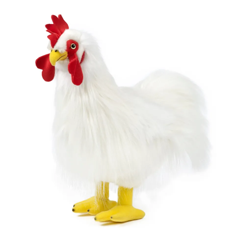 White Plush Chicken Stuffed Animal Toy