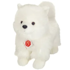 White Spitz Plush Puppy, Standing 35 cm - stuffed toy by Teddy Hermann