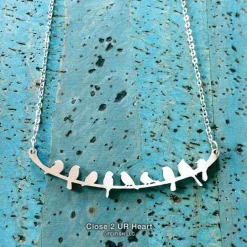 Wild Bird Necklaces Stainless Steel Bar Pendant Made in the USA