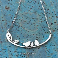 Wild Bird Necklaces Stainless Steel Bar Pendant Made in the USA