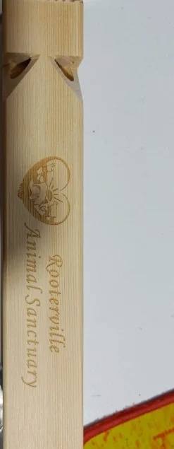 Wooden Train Whistle with Rooterville Logo