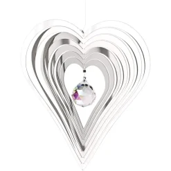 Woodstock Chimes Crystal Heart "Shimmer" Spinning Heart
