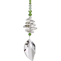Woodstock Chimes Spring Leaf Genuine Austrian Crystal Brilliance Cascade