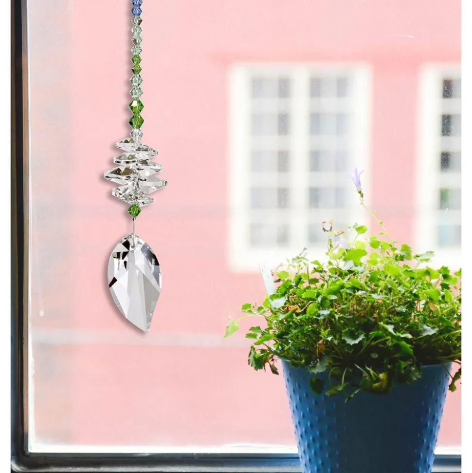 Woodstock Chimes Spring Leaf Genuine Austrian Crystal Brilliance Cascade