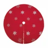 Xia Home Fashions Glisten Snowflake Embroidered Christmas Tree Skirt, 56" Round