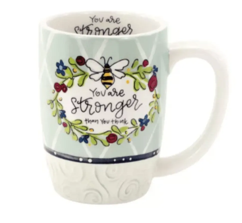 You Are Stronger Than You Think Honey Bee Mug Gift Boxed