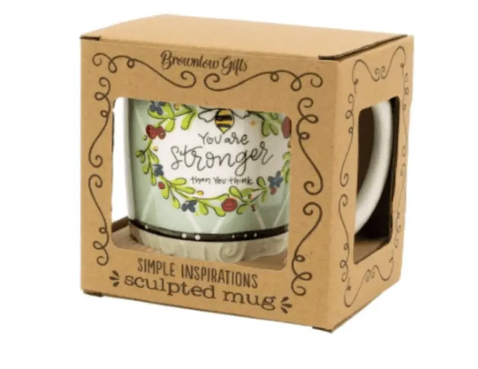 You Are Stronger Than You Think Honey Bee Mug Gift Boxed